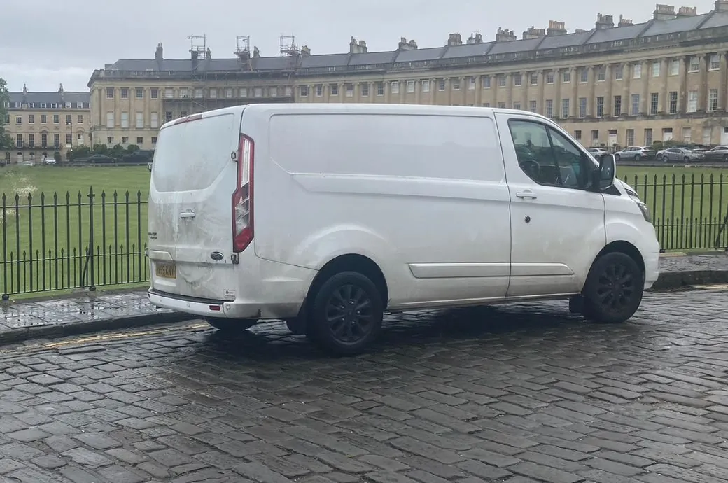 Dominic's Ford Transit Custom at the Royal Crescent, Bath
